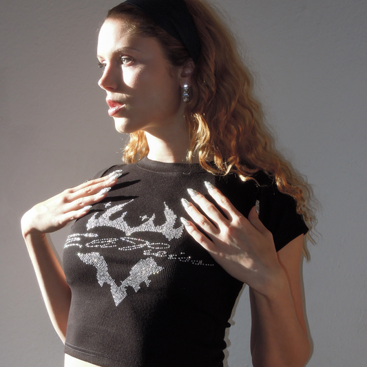 Eli Preiss - Glitzer Crop-Top